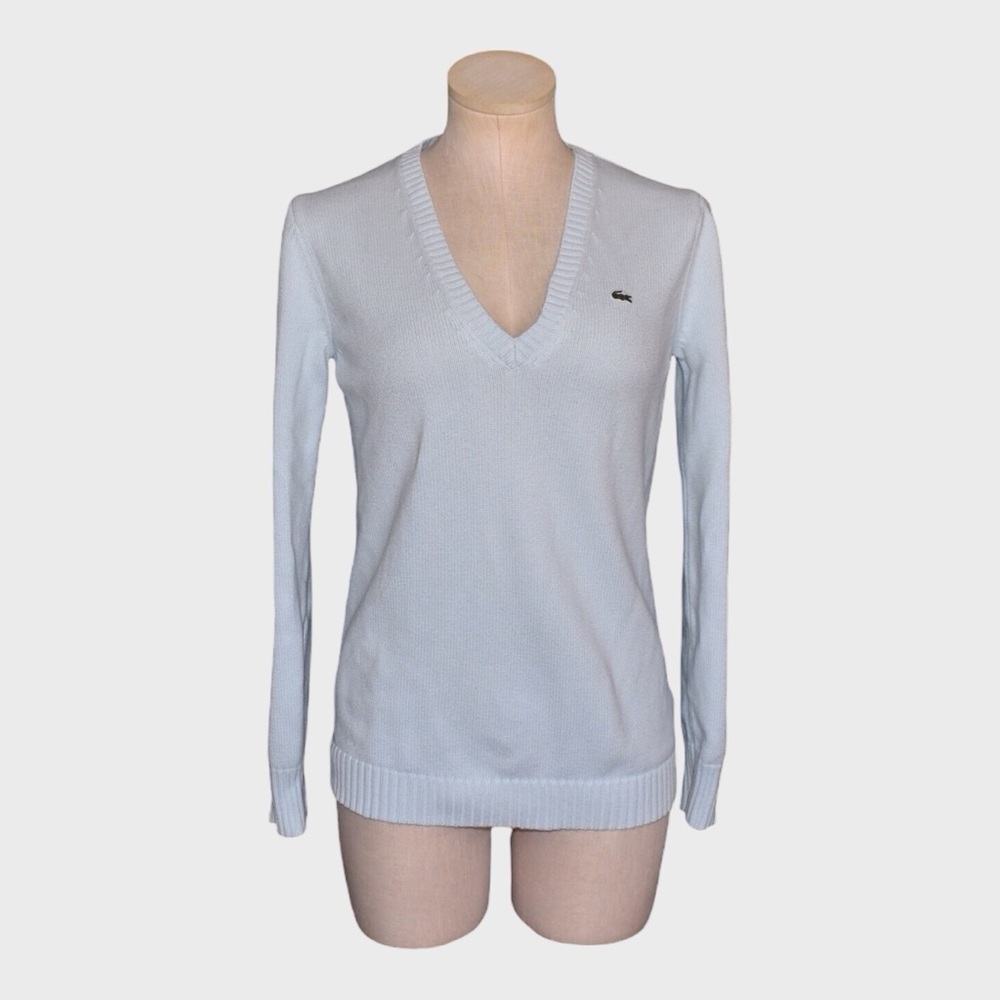 Lacoste Cotton‎ V Neck Knit Sweater